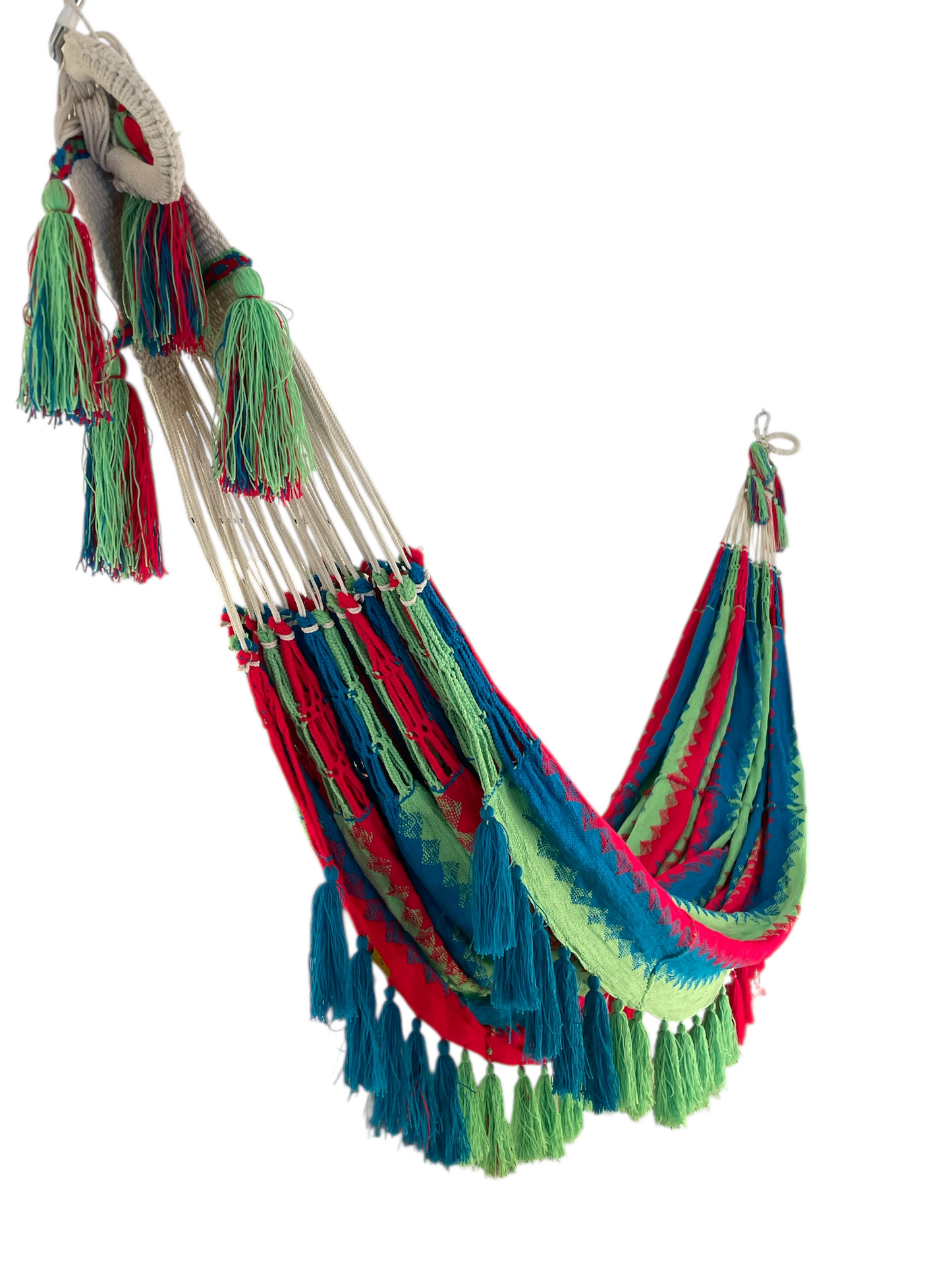 Hamac "Chinchorro" Uni Wayuù, DOP, tissé à la main. Dimensions 3,45 x 2,40 m