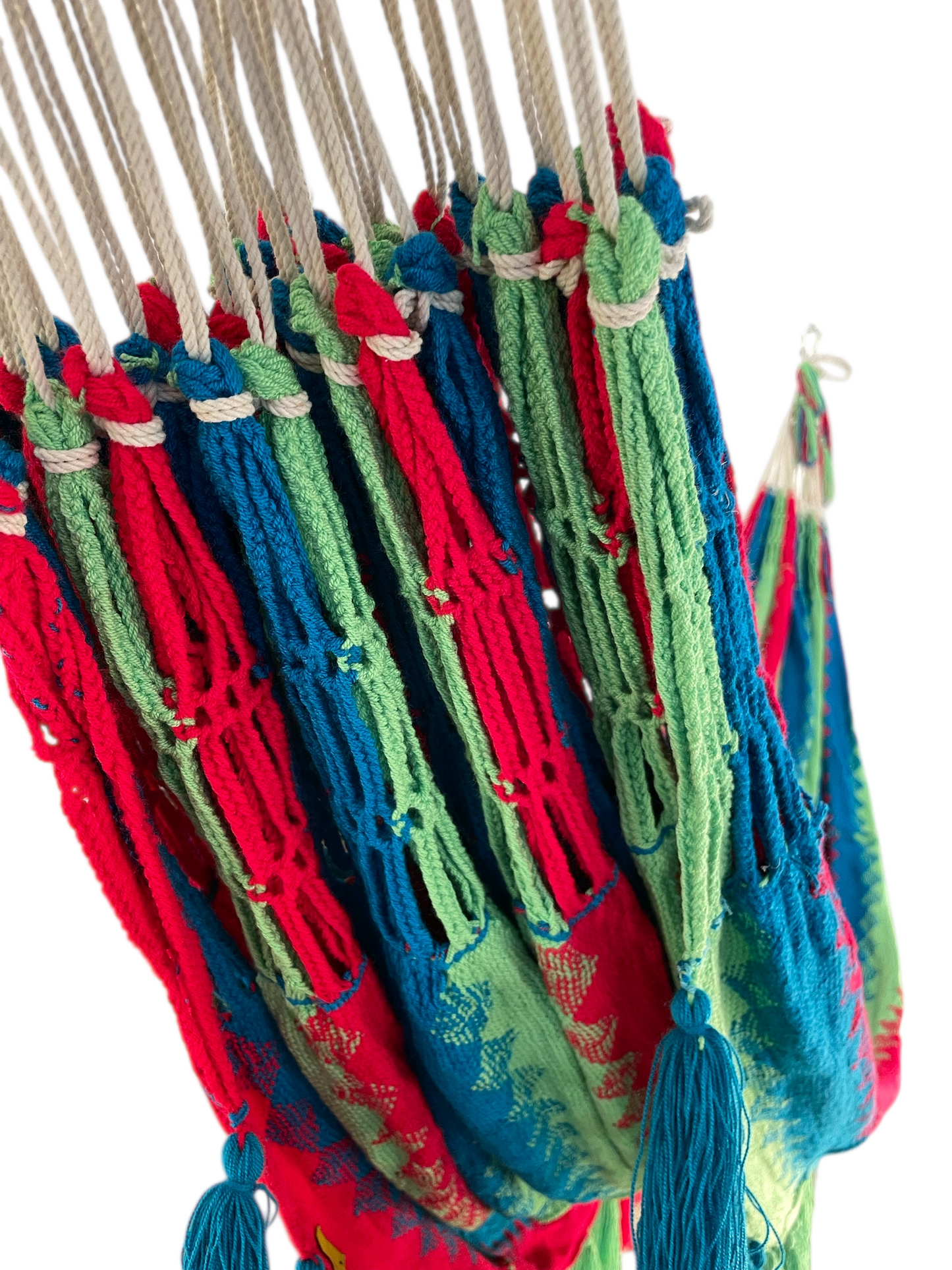 Hamac "Chinchorro" Uni Wayuù, DOP, tissé à la main. Dimensions 3,45 x 2,40 m