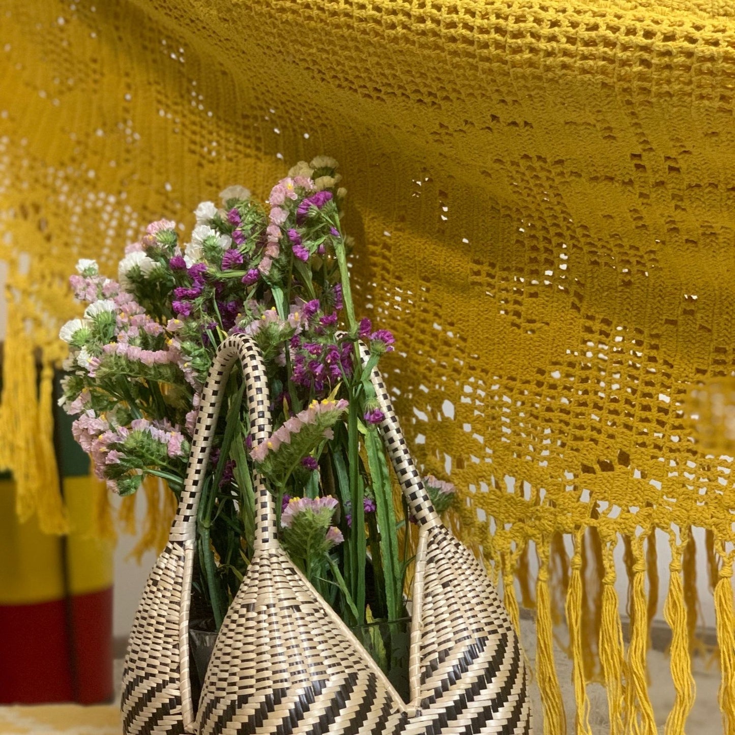 Amaca Artigianale "Chinchorro" Gialla - Pezzo Unico Wayuù Deluxe