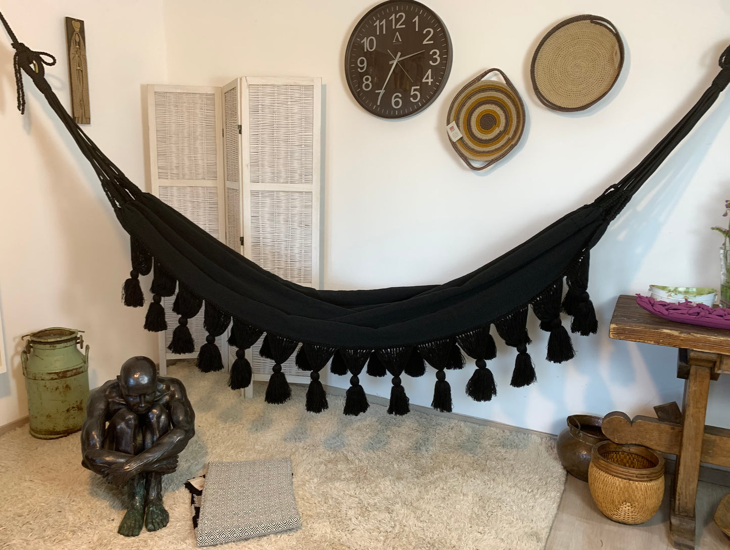 "HAMACA BORLAS", Nera, Misura 3,60 x 1,60 m