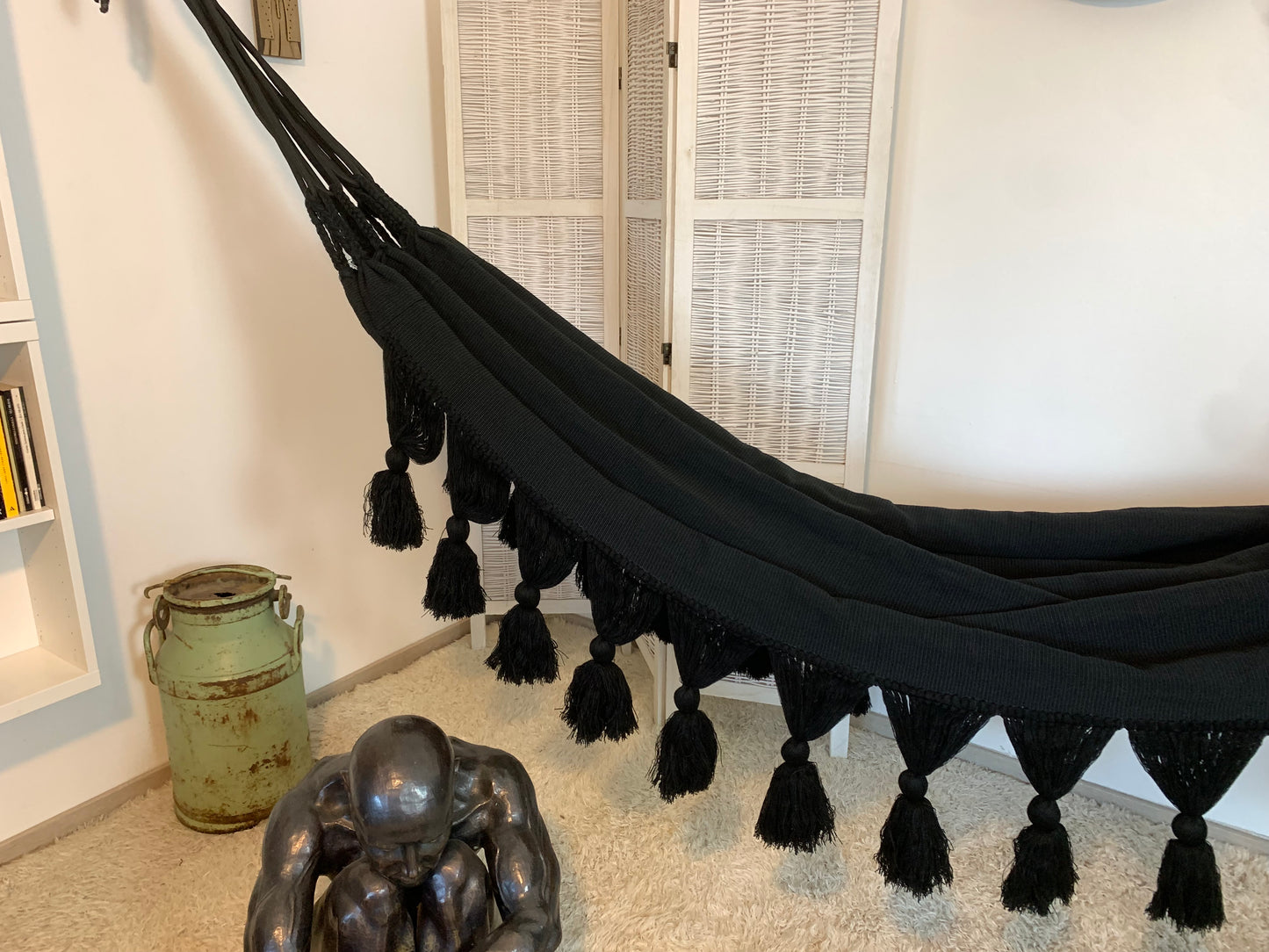 "HAMACA BORLAS", Nera, Misura 3,60 x 1,60 m