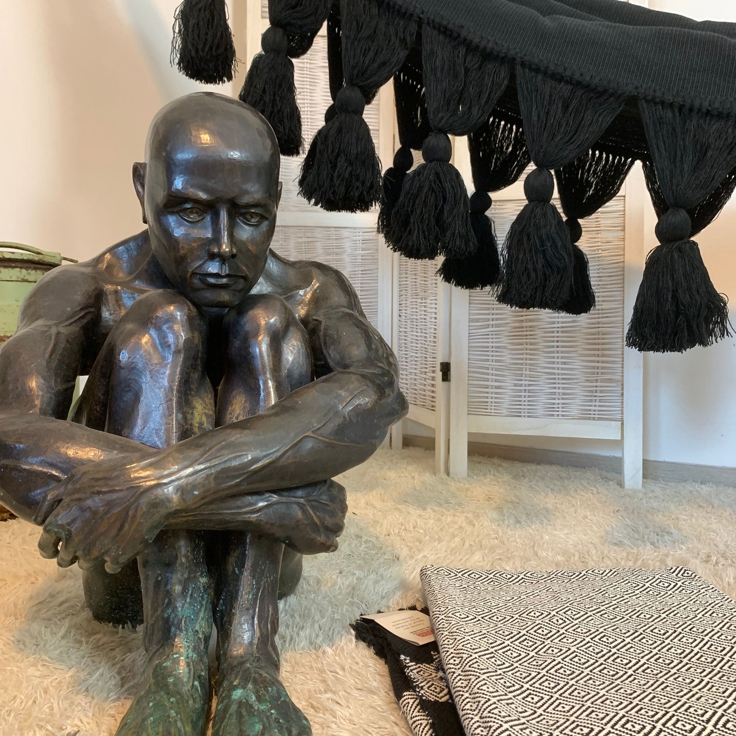 "Borlas" hammock, black, measures 3.60 x 1.60 m