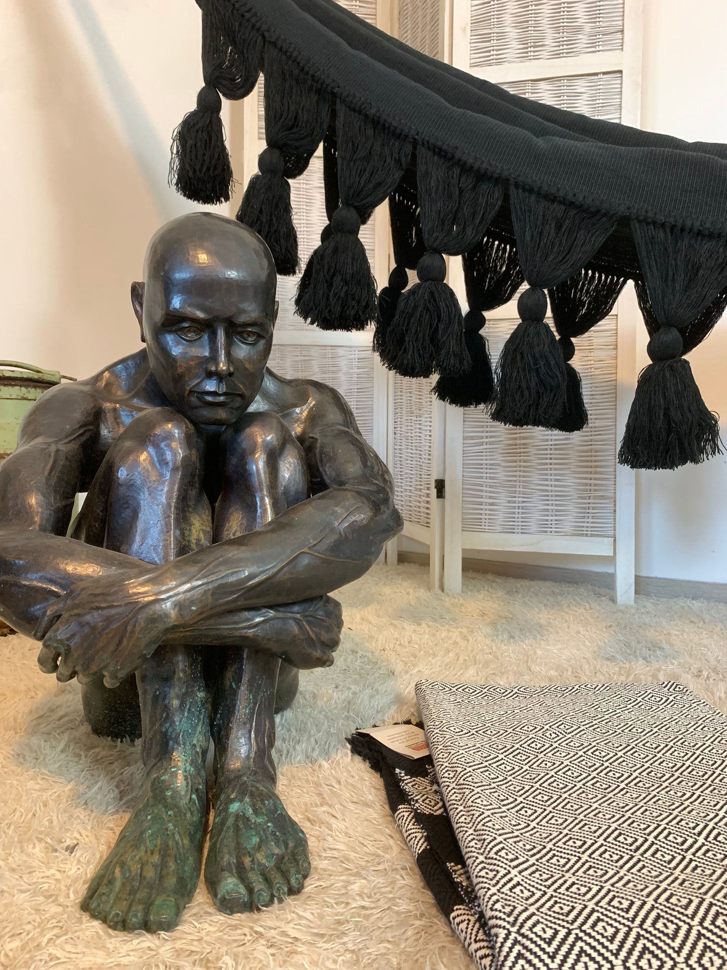 "HAMACA BORLAS", Nera, Misura 3,60 x 1,60 m