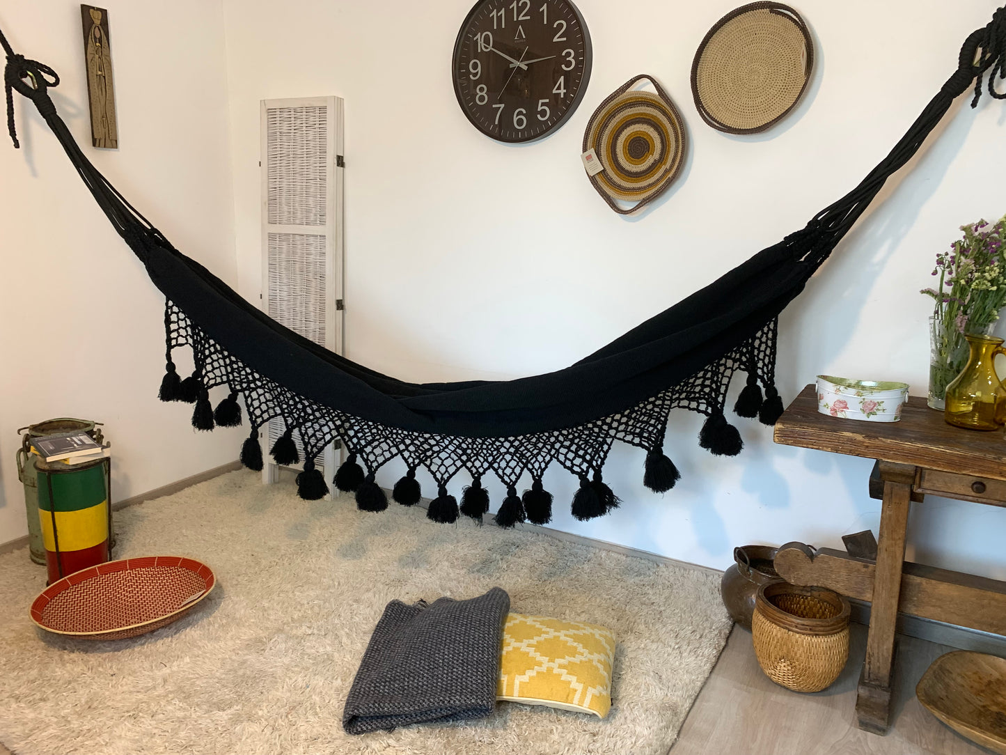 "Hamaca Nudos y Borlas", Nera, Misura 3,60 x 1,60 m