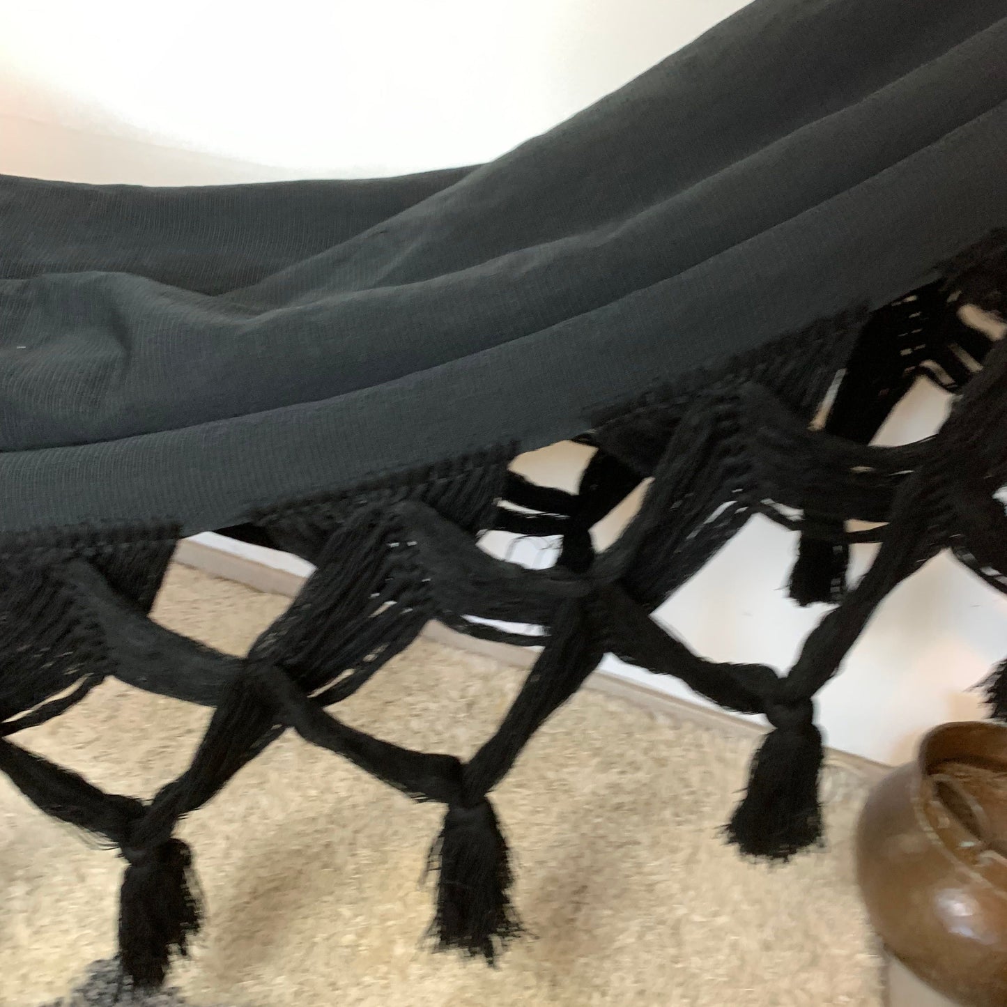 Hammock "Espina de Pescado", Black, Size 3.60 x 1.60