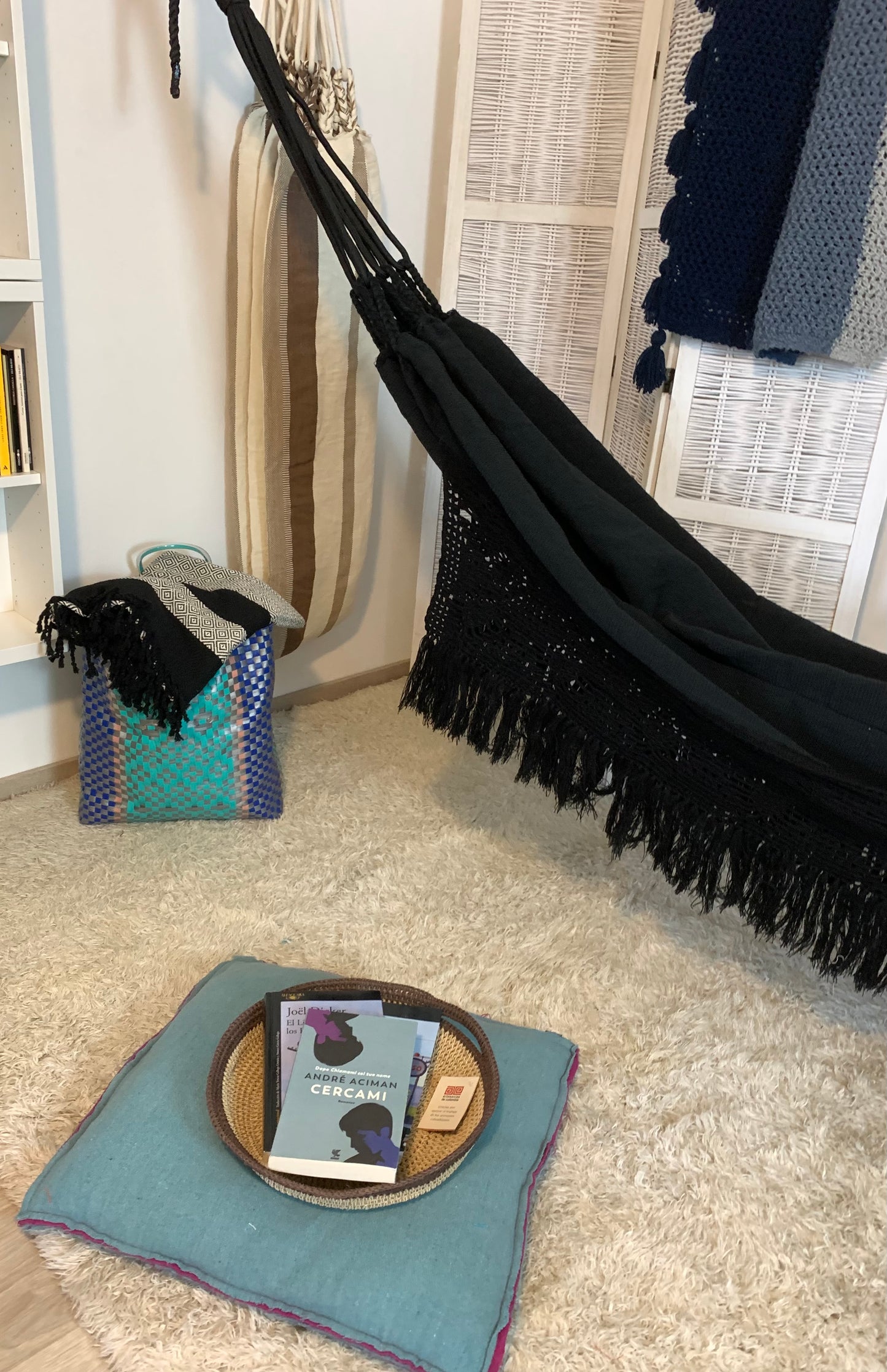 Hammock "Crochet", Black, Bogotá, Size 3.60 x 1.60