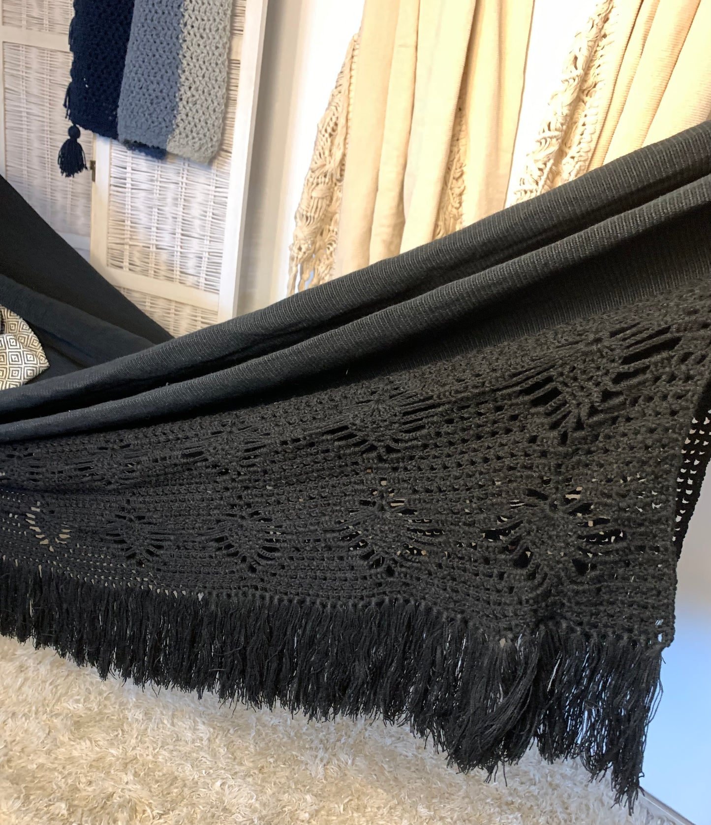 "HAMACA CROCHET", Nera, Bogotá, Misura 3,60 x 1,60