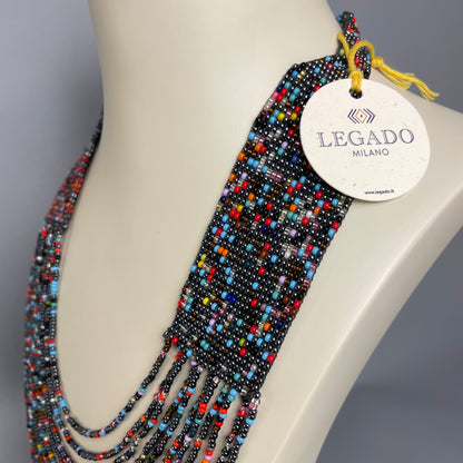 Collana Artigianale Embera Lungha in Perline di Vetro - Design Tradizionale e Anallergico