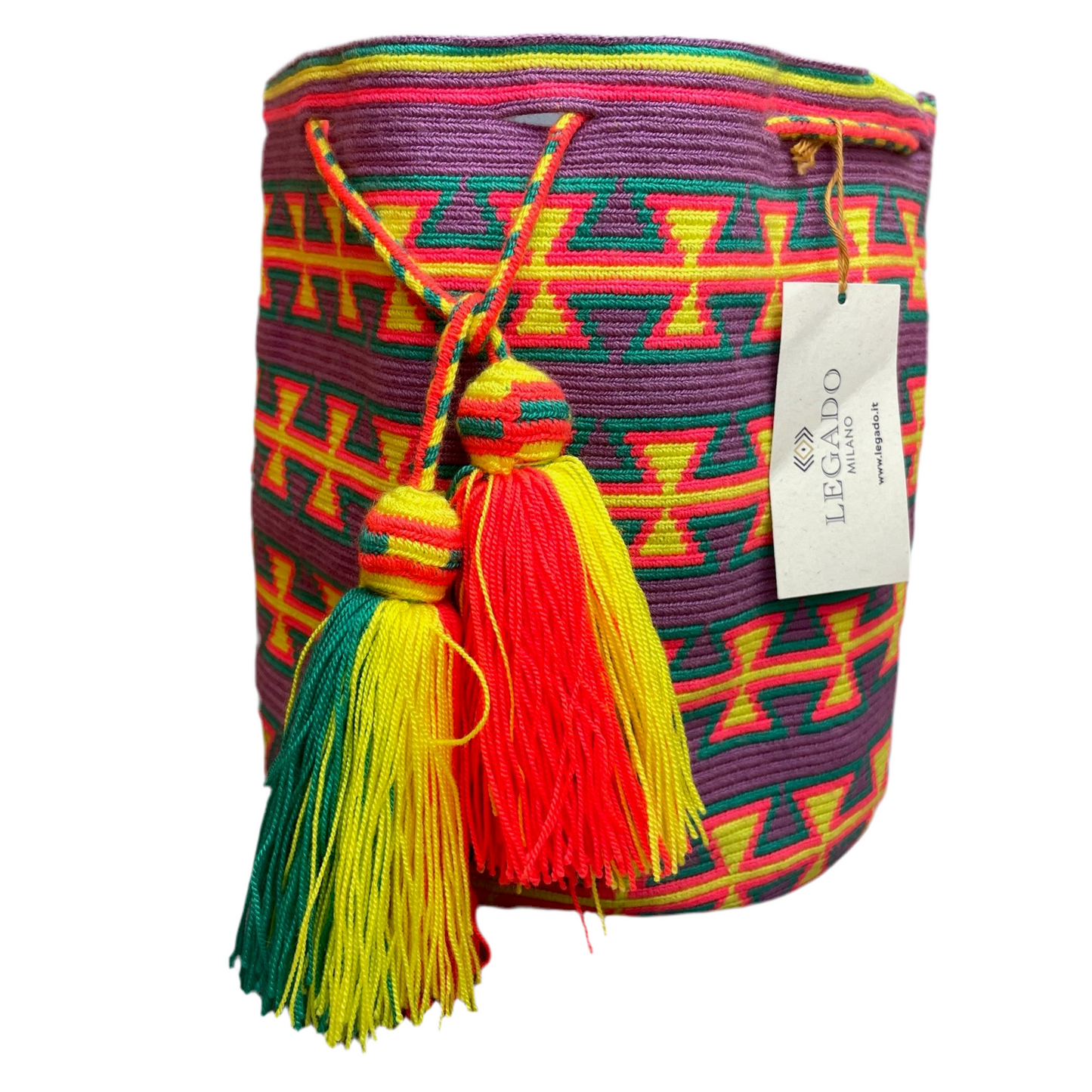 Borsa Artigianale Colombiana Mochila Wayuù - Modello Tradicional Unico e Colorato