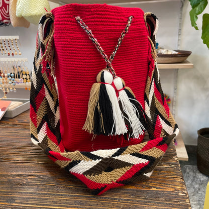 Mochila Wayuù Super Color Colombiana a Tracolla