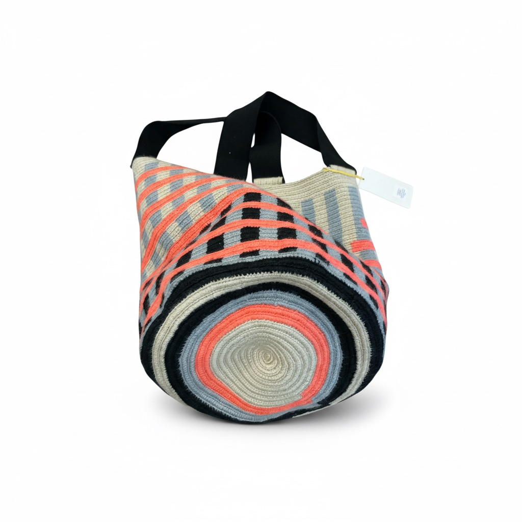 Mochila Wayuu Doppio Manico Ampia Capacità - Tessuta a Mano Colombia