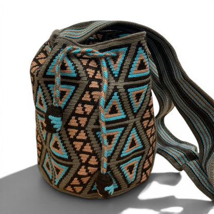 Wayuu Chiquita Colombian Mochila Bag, Authentic and Handwoven by Wayuu women.