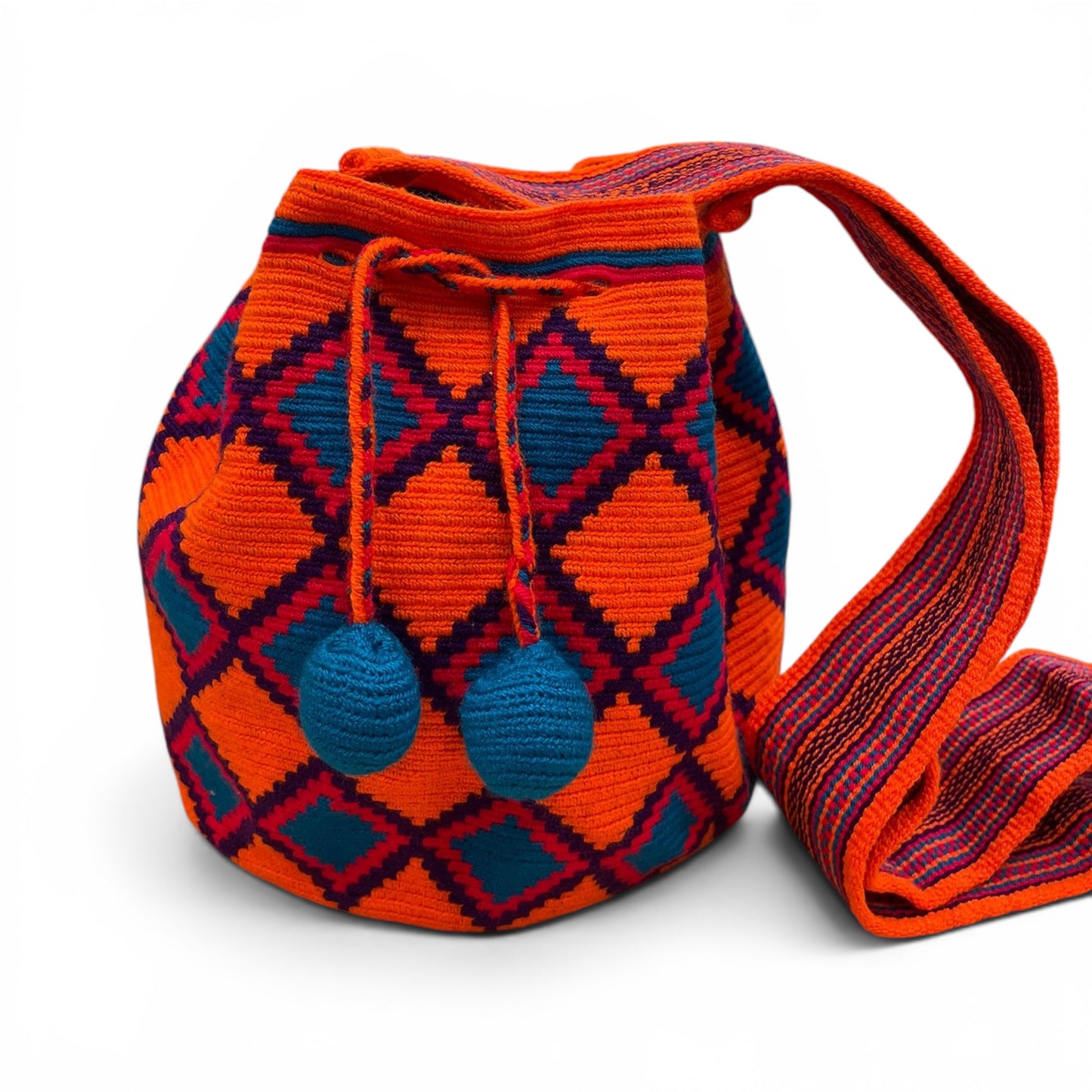 Wayuu Chiquita Colombian Mochila Bag, Authentic and Handwoven by Wayuu women.