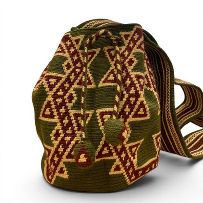 Wayuu Chiquita Colombian Mochila Bag, Authentic and Handwoven by Wayuu women.
