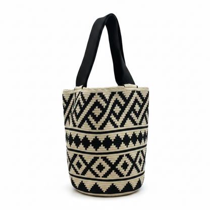 Mochila Wayuu Doppio Manico Ampia Capacità - Tessuta a Mano Colombia