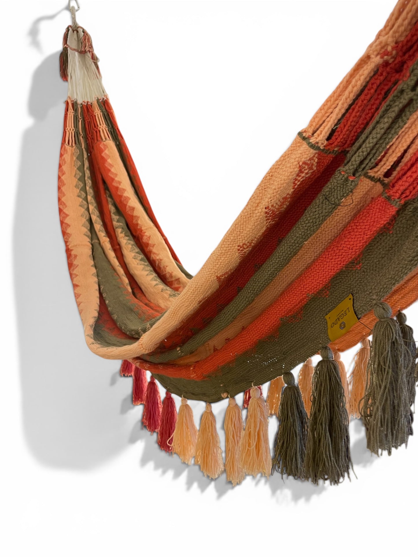 Hamac "Chinchorro" Uni Wayuù, DOP, tissé à la main. Dimensions 3,45 x 2,40 m