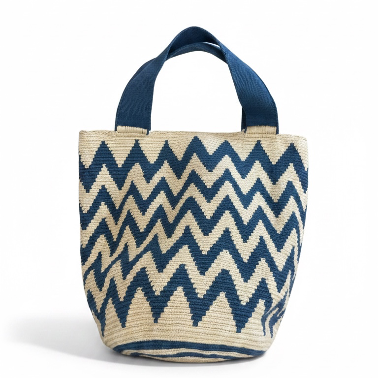 borsa wayuu doppio manico tessuta a mano