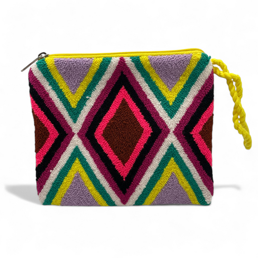 Borsa portaoggetti  documenti/chiavi, grande, fatto a mano nella Guajira.