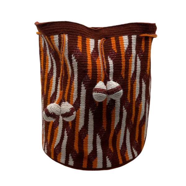 Borsa Mochila Wayuu Chiquita Colombiana, Autentica e Tessuta a mano dalle donne Wayuu.