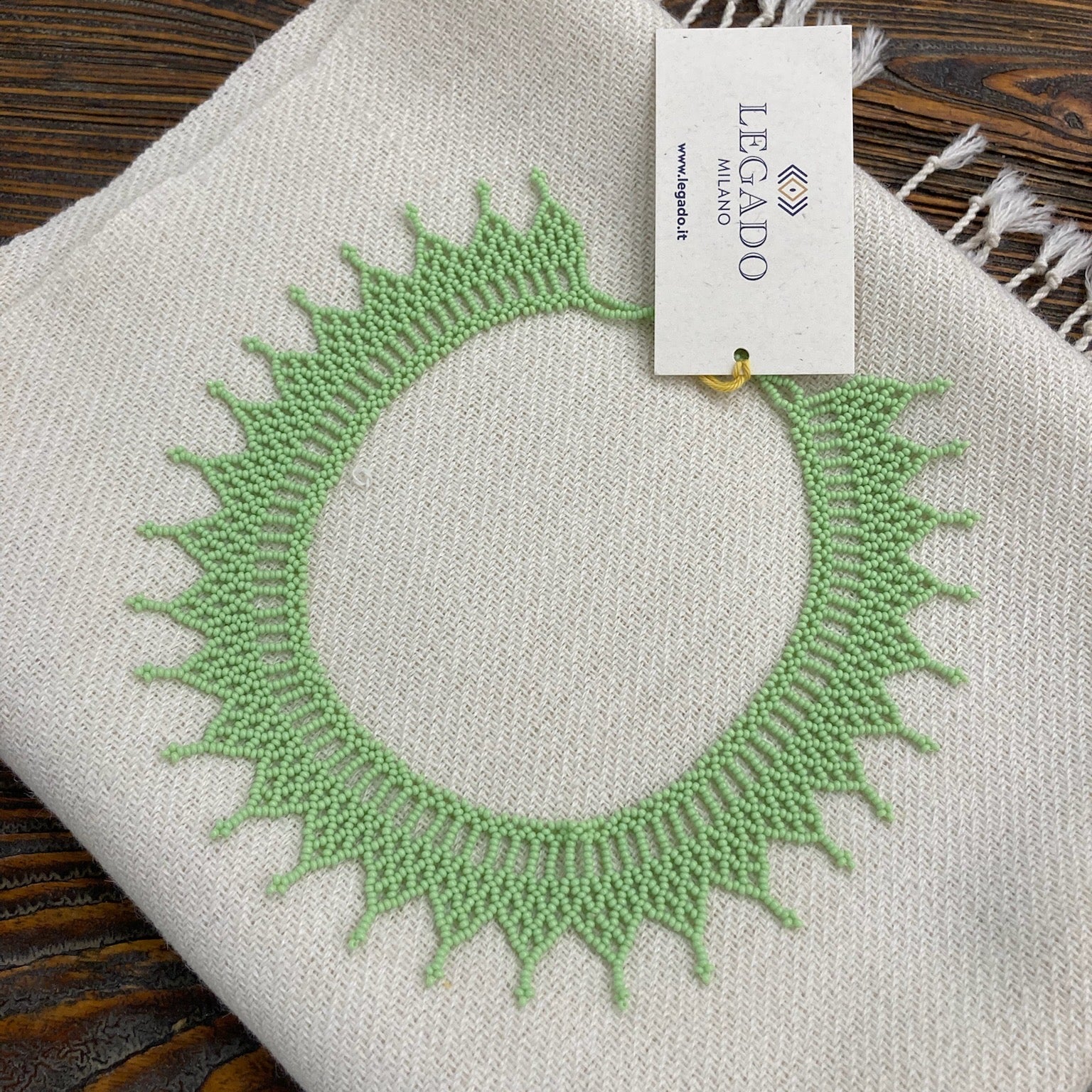 collana perline verde embera