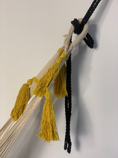 Amaca Artigianale "Chinchorro" Gialla - Pezzo Unico Wayuù Deluxe