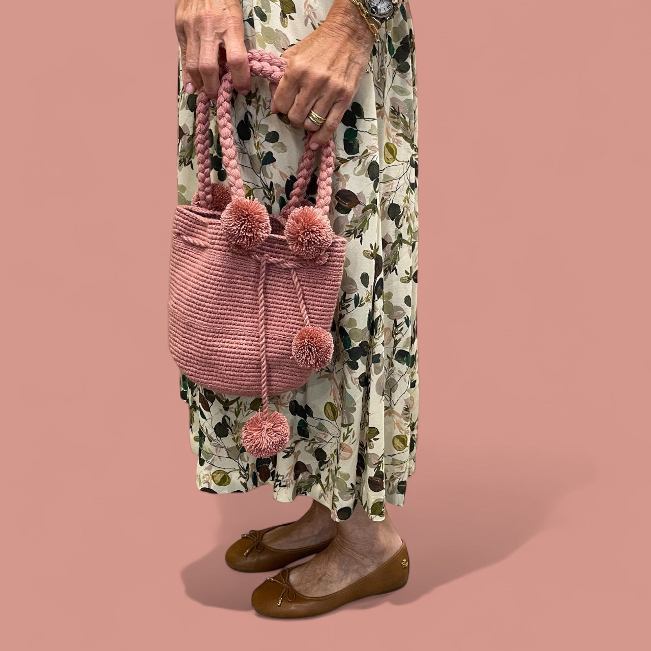 Mini borsa mochila Wayuù accessorio etnico unico commercio equo