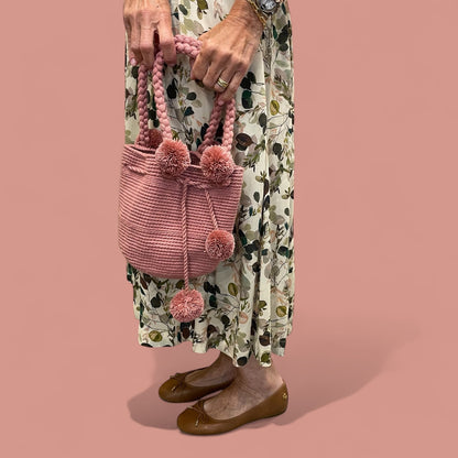 Mini borsa mochila Wayuù accessorio etnico unico commercio equo