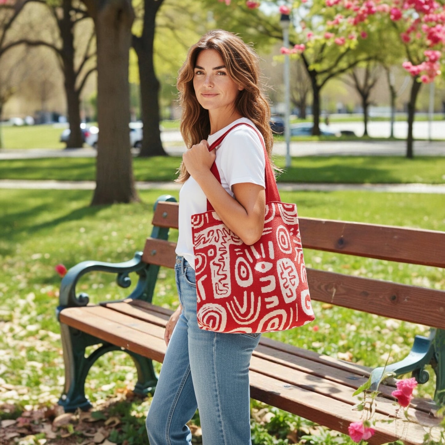 Shopper Margot borsa sostenibile vista laterale design colombiano riciclato