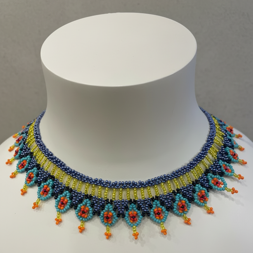 Collana Embera Media gioiello etnico unico artigianato colombiano autentico