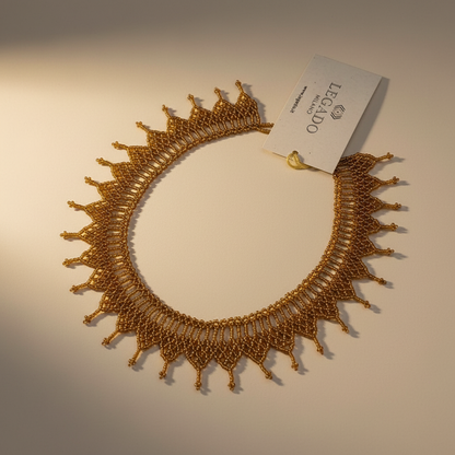 Dettaglio tessuto Collana Embera Media tecnica tradizionale artigianato indigeno