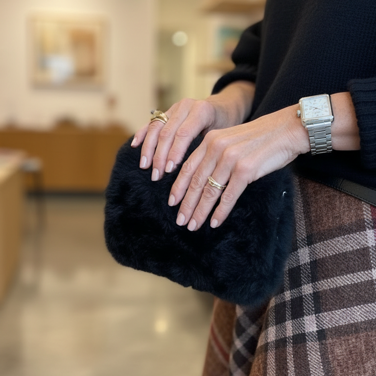 Detalle manos con pochette