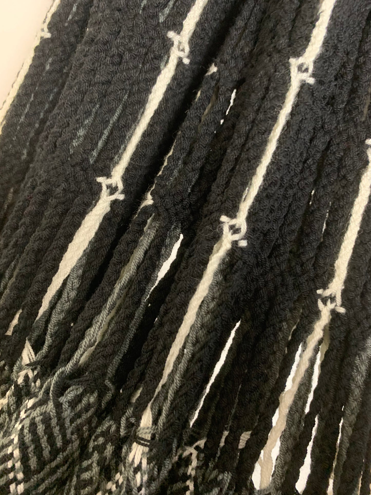 Hammock "Chinchorro" Wayuù Deluxe, Black White, DOP HANDMADE